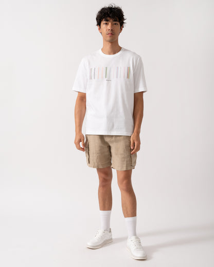 PS Paul Smith Mens Casual Fit Stripe Graphic T-Shirt - 01 White