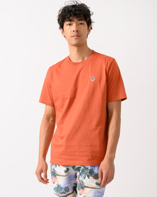 PS Paul Smith Mens Regular Fit Short Sleeve Zebra T-Shirt - 19 Dark Rust