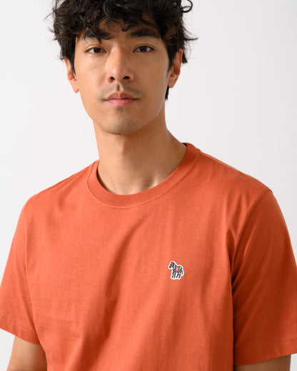 PS Paul Smith Mens Regular Fit Short Sleeve Zebra T-Shirt - 19 Dark Rust