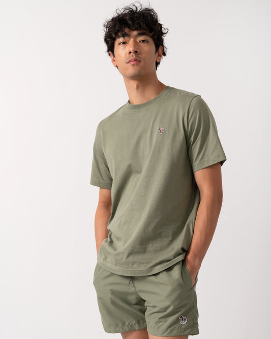 PS Paul Smith Mens Regular Fit Short Sleeve Zebra T-Shirt - 34C Washed Green