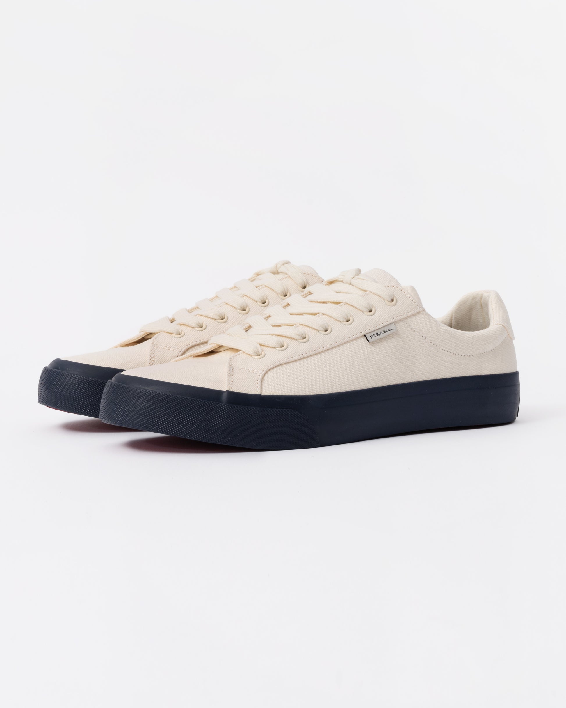 Discover designer mens trainers with Paul Smith's Amos Canvas Mens Trainers in 02 White