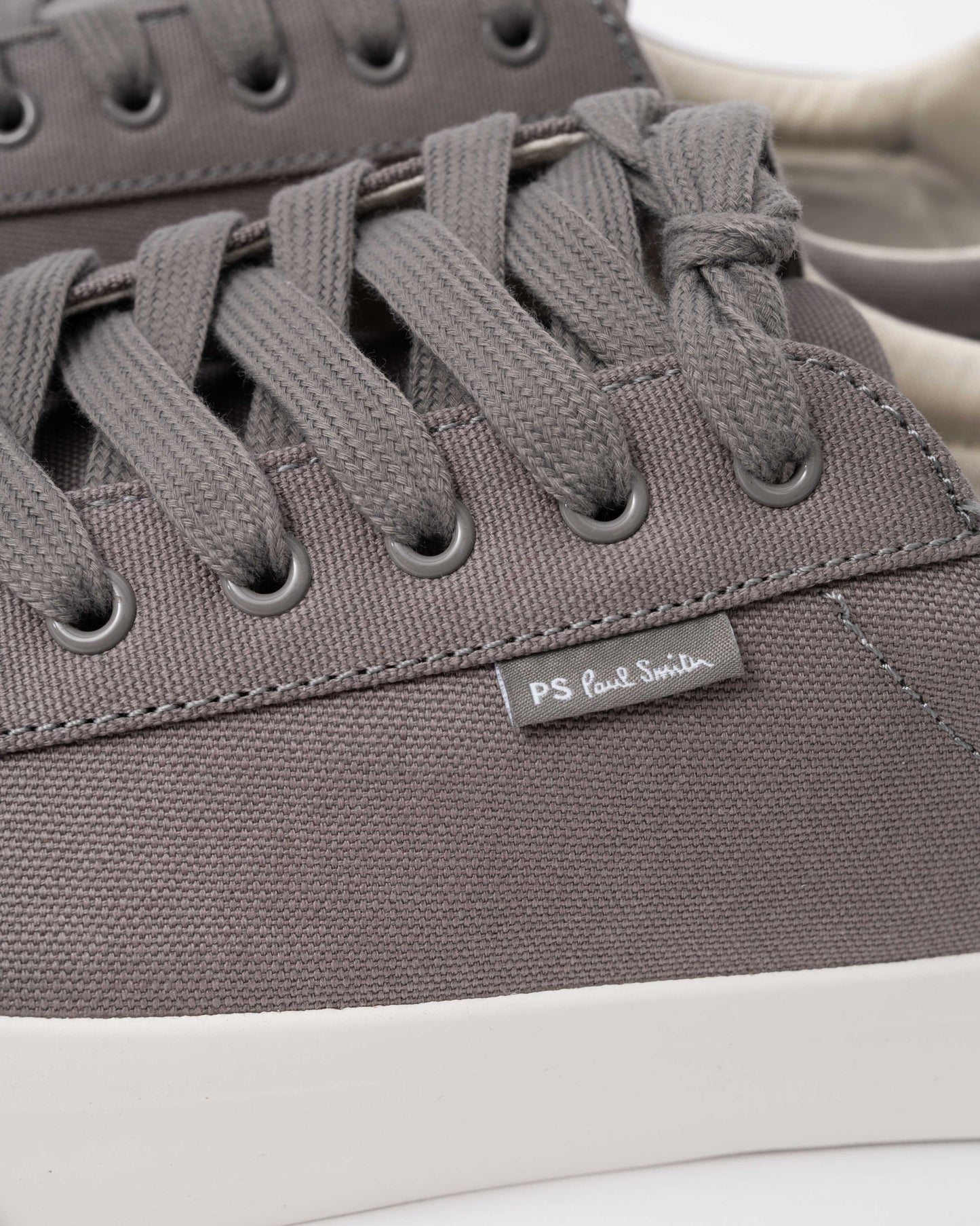 Discover designer mens trainers with Paul Smith's Amos Canvas Mens Trainers in 70 Grey