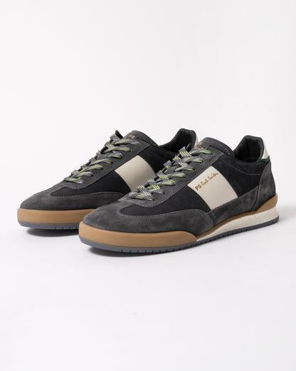 a pair of PS Paul Smith Dover Suede Mens Trainers in 74 Smoke