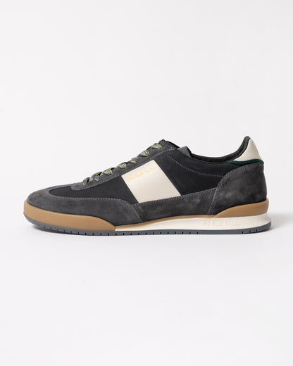 side of a PS Paul Smith Dover Suede Mens Trainer in 74 Smoke