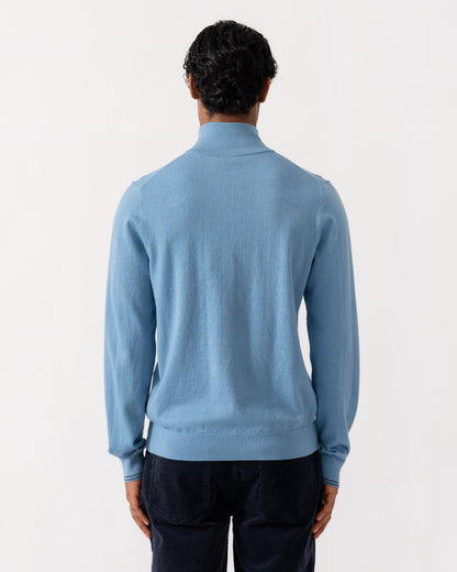 Back of PS Paul Smith Mens 1/4 Zip Zebra Badge Sweater - 40 Light Blue
