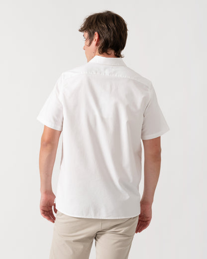 PS Paul Smith Mens Casual Fit Short Sleeve Zebra Badge Shirt - 01 White