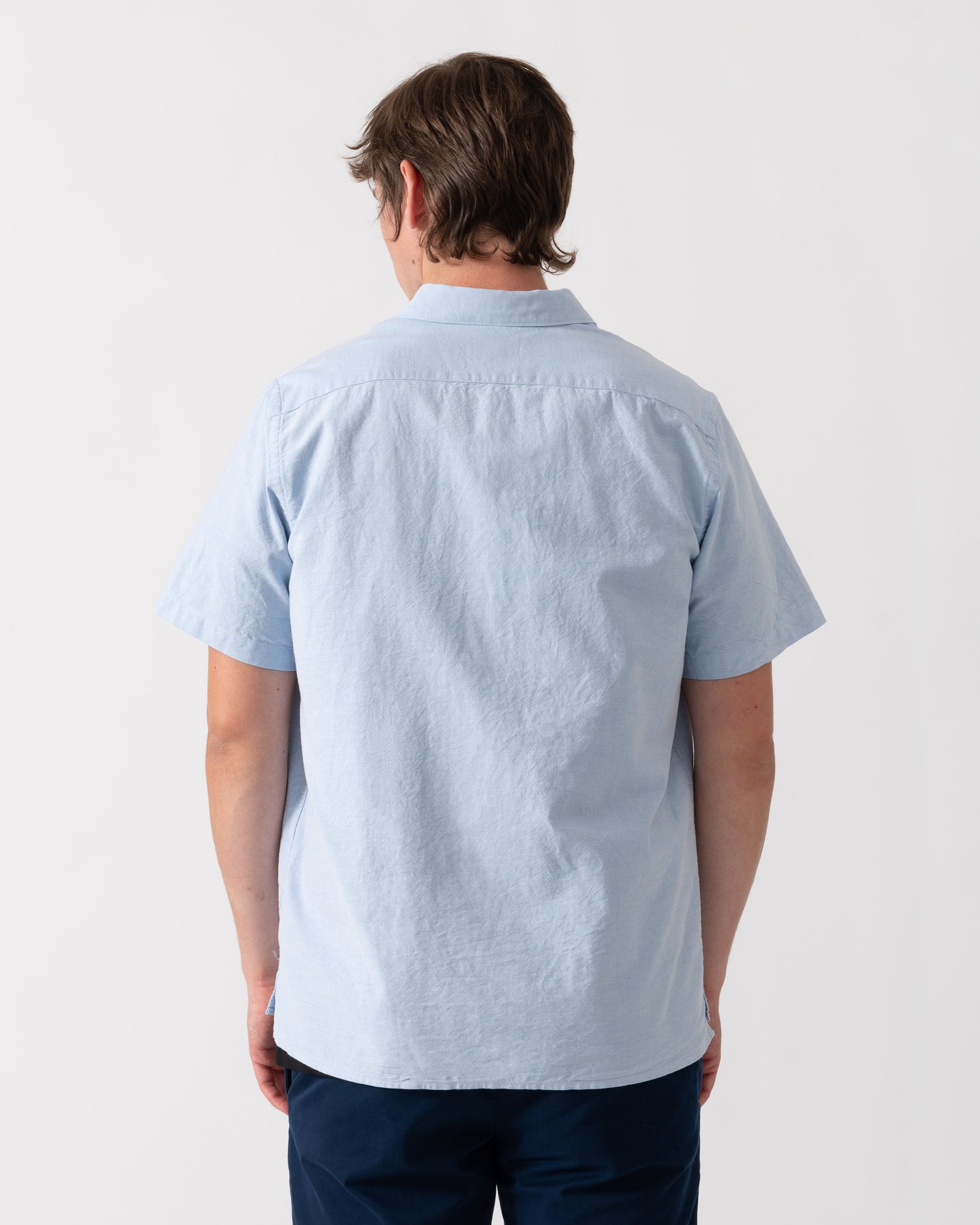 PS Paul Smith Mens Casual Fit Short Sleeve Zebra Badge Shirt - 40 Blue