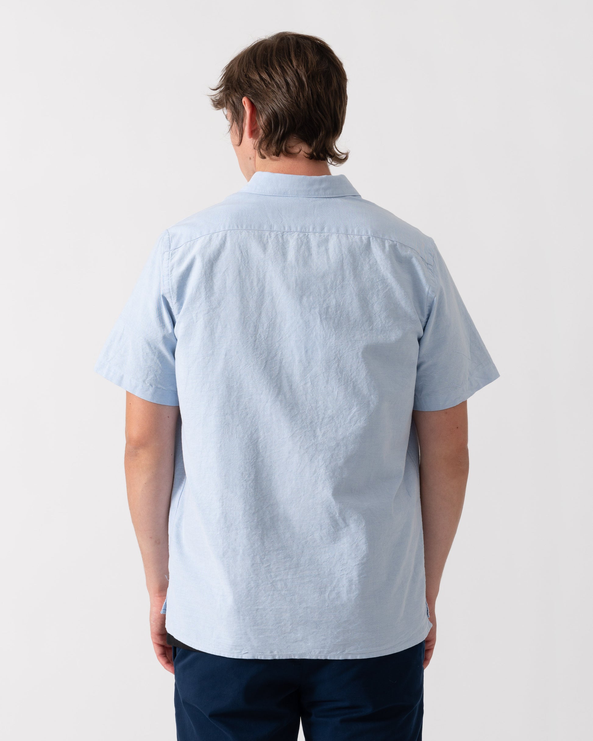 PS Paul Smith Mens Casual Fit Short Sleeve Zebra Badge Shirt - 40 Blue