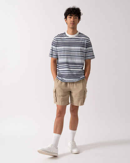 PS Paul Smith Mens Casual Fit T-Shirt - 02 Off White/Blue Stripe