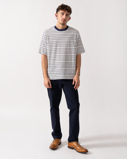 Full length shot of a Model wearing a PS Paul Smith Mens Casual Fit T-Shirt in Off White