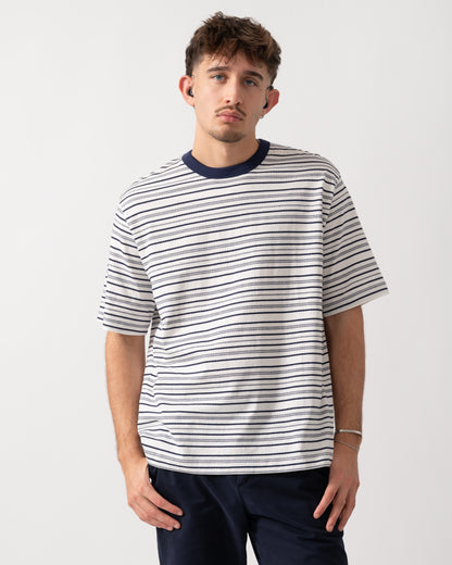 Model wearing a PS Paul Smith Mens Casual Fit T-Shirt in Off White