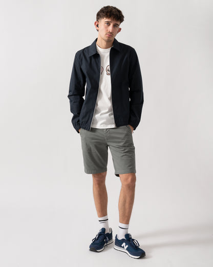 full length shot of a model wearing a PS Paul Smith Mens Coach Jacket in 49 Very Dark Navy