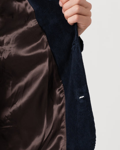 Inside on the PS Paul Smith Mens Corduroy Work Jacket - 49 Very Dark Navy