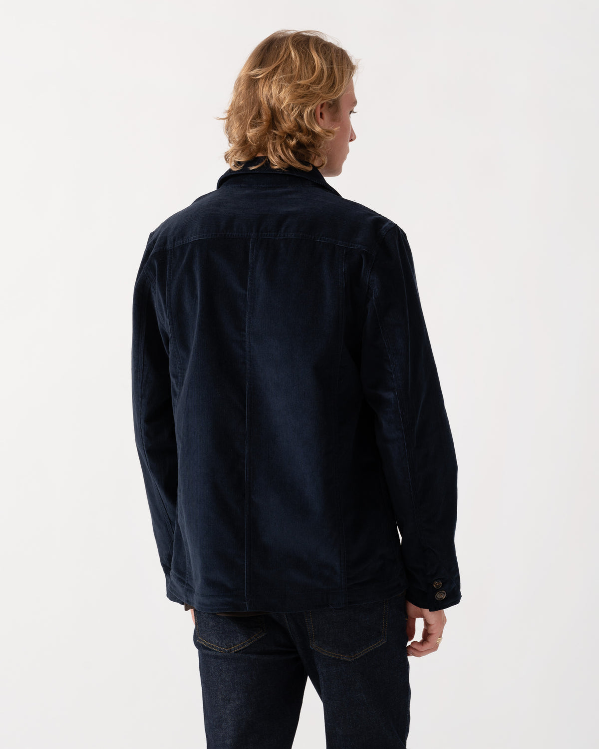 Back of the PS Paul Smith Mens Corduroy Work Jacket - 49 Very Dark Navy