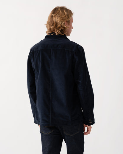 Back of the PS Paul Smith Mens Corduroy Work Jacket - 49 Very Dark Navy