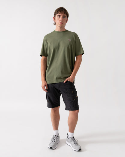 PS Paul Smith Mens Organic Cotton Zebra Logo T-Shirt - 35E Green