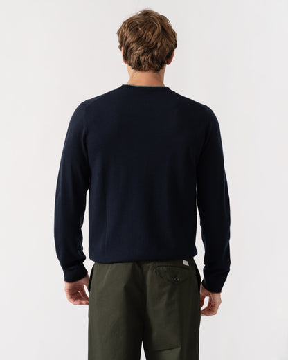 Back of PS Paul Smith Mens Plain Crew Neck Sweater - 49 Very Dark Navy