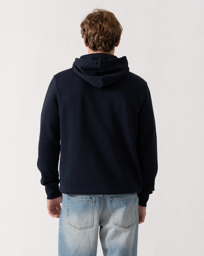 Back of PS Paul Smith Mens Pullover Hoodie with Zebra Logo - 49 Very Dark Navy