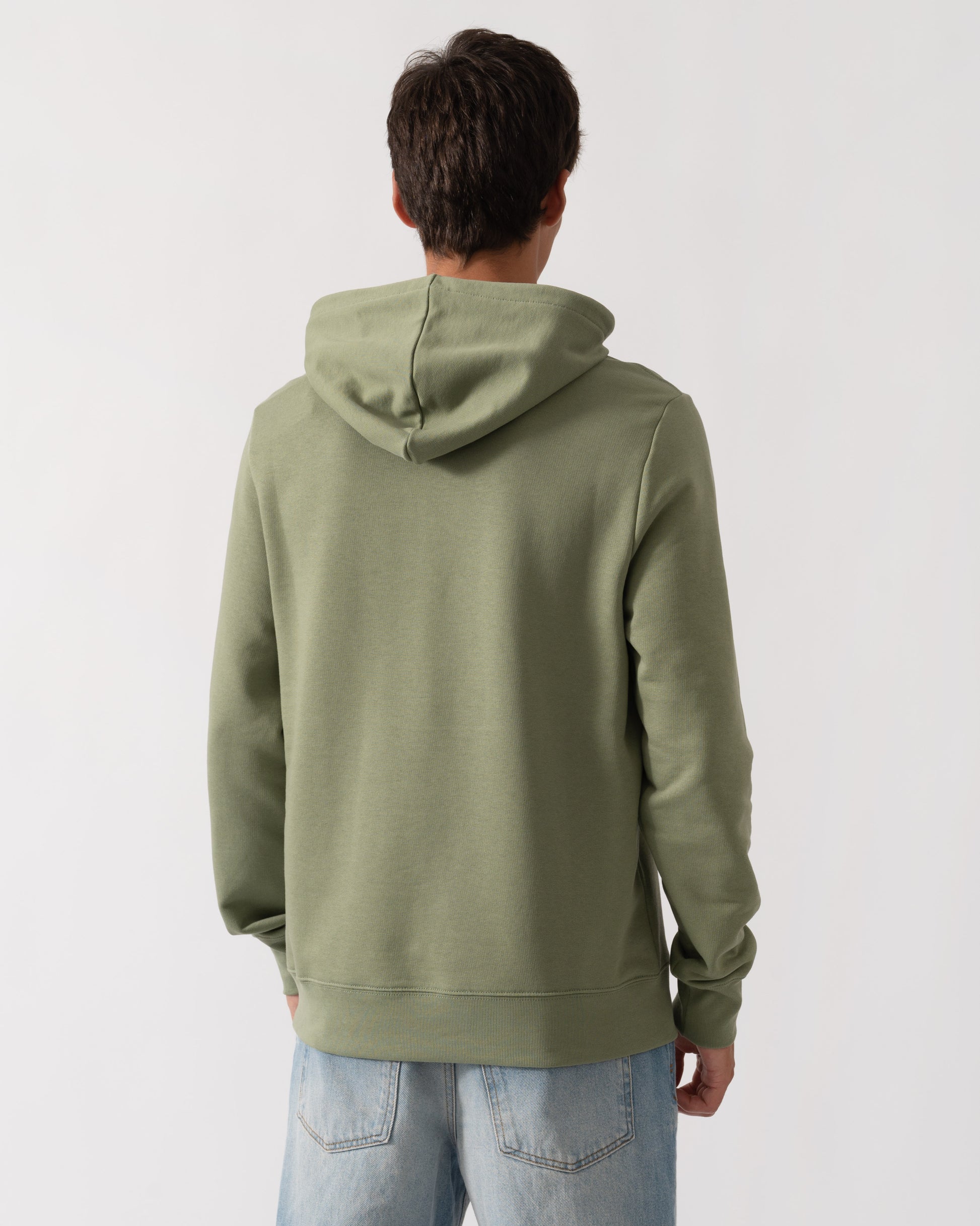 PS Paul Smith Mens Reg Fit Zebra Logo Pullover Hoodie - 34C Light Greyish Green