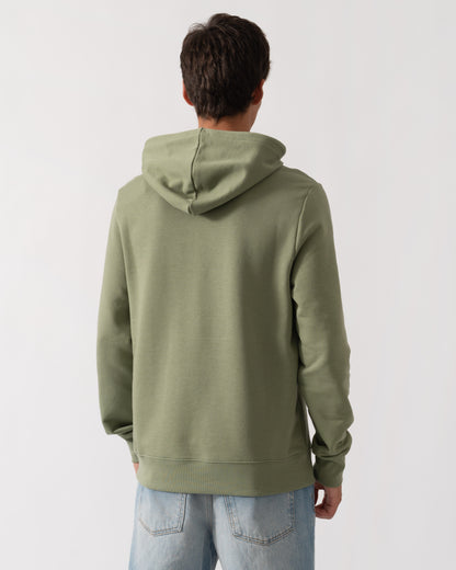 PS Paul Smith Mens Reg Fit Zebra Logo Pullover Hoodie - 34C Light Greyish Green