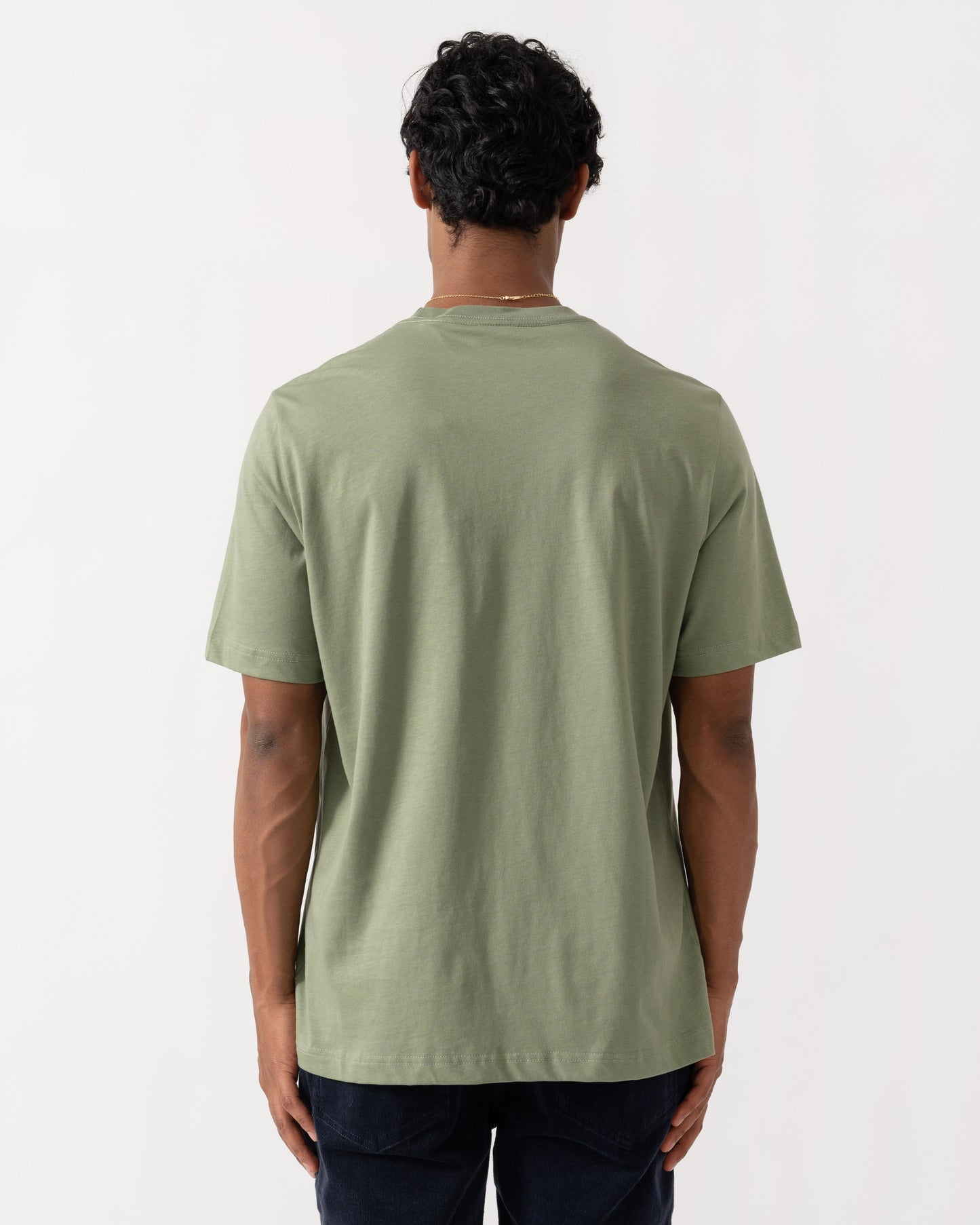 Back of PS Paul Smith Mens Regular Fit Chain Graphic T-Shirt - 34D Light Greyish Green