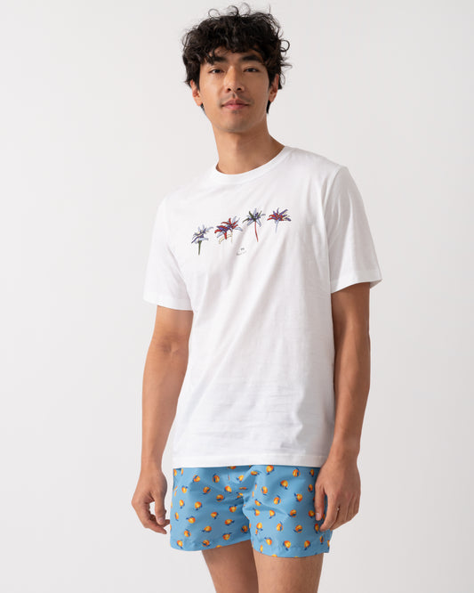 PS Paul Smith Mens Regular Fit Edelweiss Flower T-Shirt - 01 White