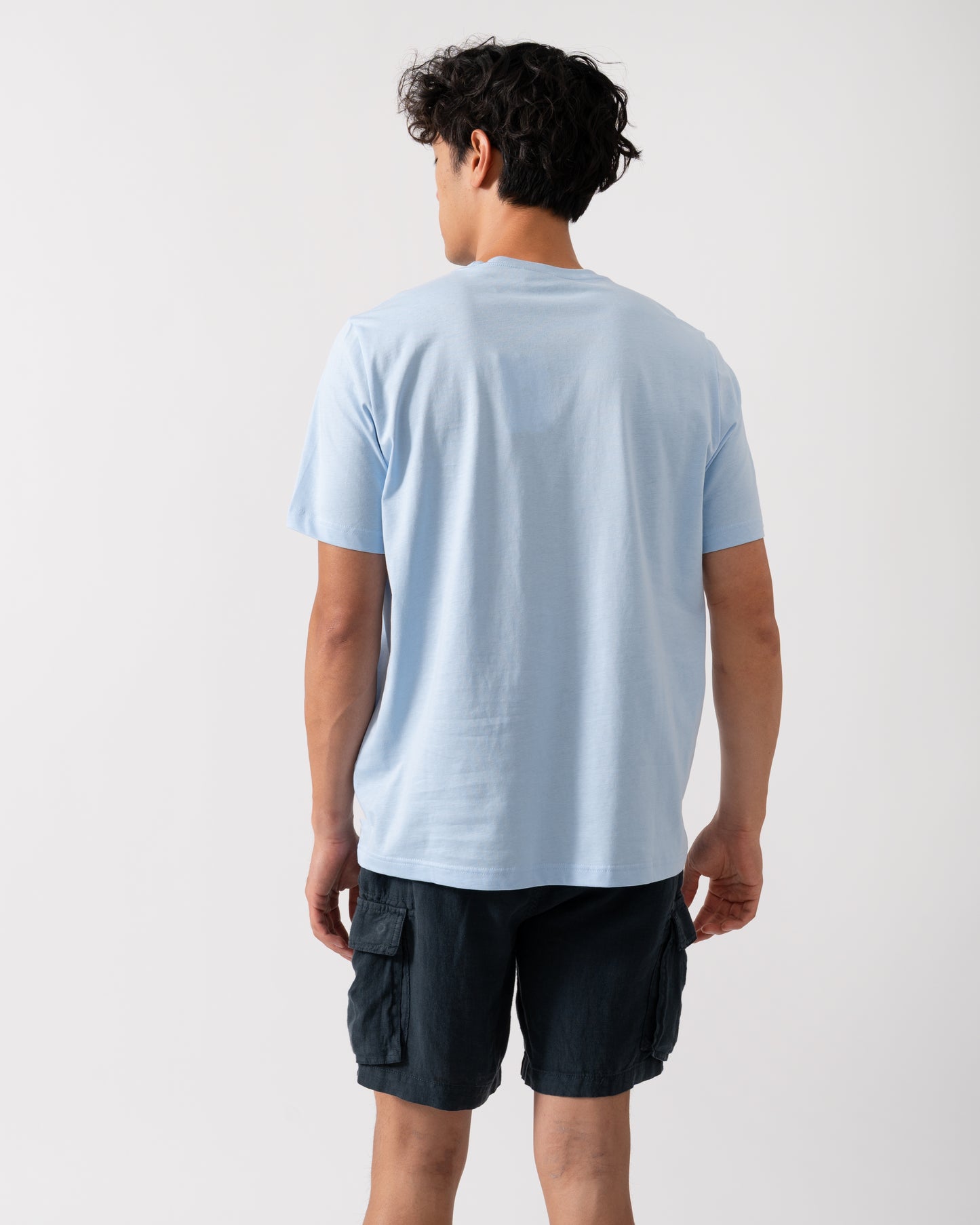 PS Paul Smith Mens Regular Fit Edelweiss Flower T-Shirt - 41E Light Blue
