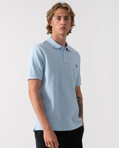 PS Paul Smith Mens Regular Fit Short Sleeve Zebra Logo Polo Shirt M2R-183K-WZEBRA - 41E Blue | CHO | Designer Mens Short Sleeve Polo Shirts