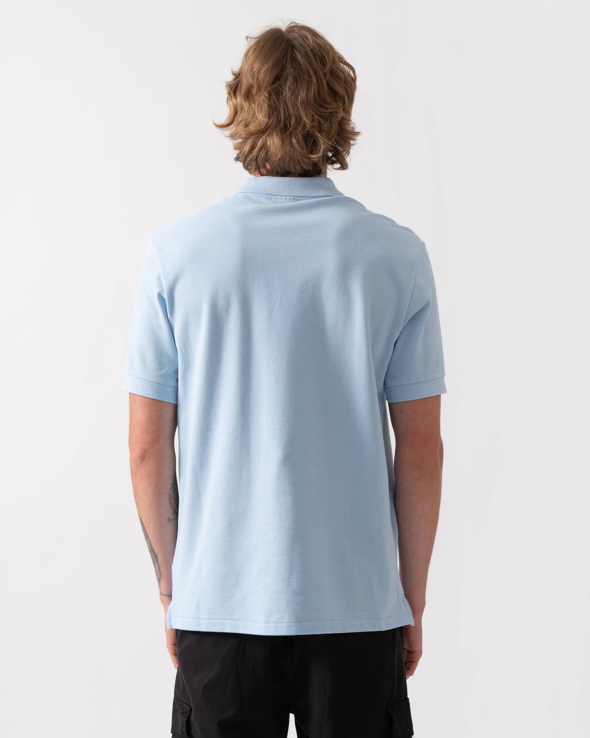 PS Paul Smith Mens Regular Fit Short Sleeve Zebra Logo Polo Shirt M2R-183K-WZEBRA - 41E Blue | CHO | Designer Mens Short Sleeve Polo Shirts