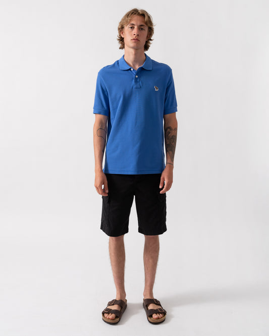 PS Paul Smith Mens Regular Fit Short Sleeve Zebra Logo Polo Shirt M2R-183KZ-W20067 - 44L Blue