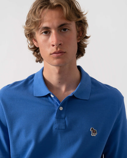 PS Paul Smith Mens Regular Fit Short Sleeve Zebra Logo Polo Shirt M2R-183KZ-W20067 - 44L Blue