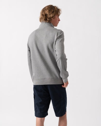 PS Paul Smith Mens Regular Fit Zebra Logo 1/4 Zip Top - 72 Grey