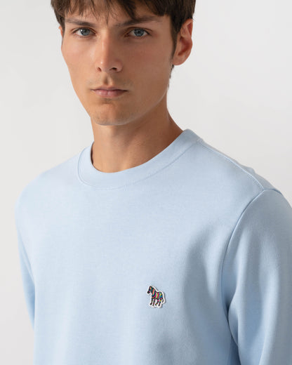detail of PS Paul Smith Mens Regular Fit Zebra Logo Sweatshirt - 41E Light Blue