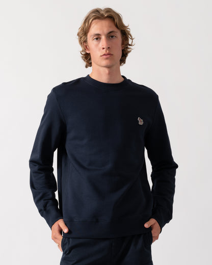 PS Paul Smith Mens Regular Fit Zebra Logo Sweatshirt M2R-027R-WZEBRA - 49 Very Dark Navy