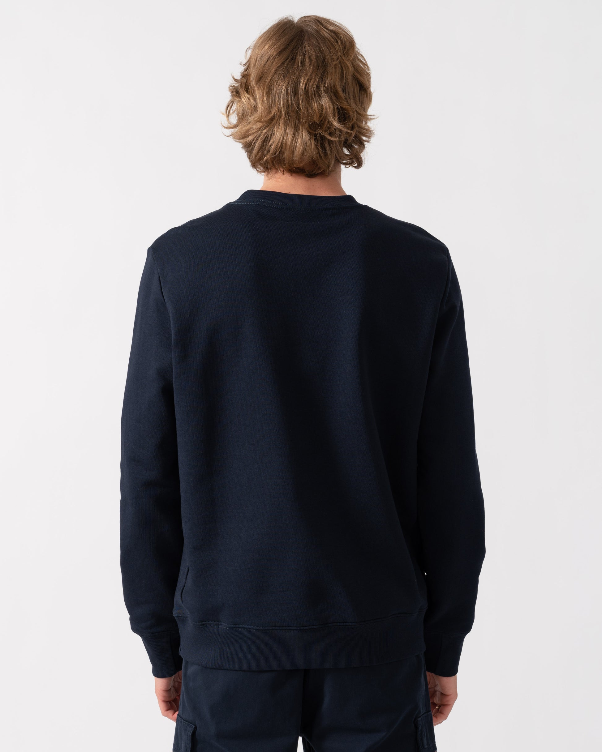 PS Paul Smith Mens Regular Fit Zebra Logo Sweatshirt M2R-027R-WZEBRA - 49 Very Dark Navy