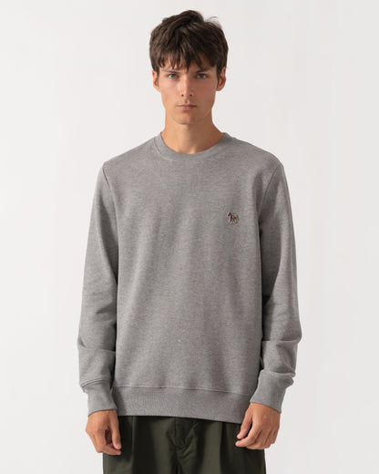 PS Paul Smith Mens Regular Fit Zebra Logo Sweatshirt M2R-027R-WZEBRA - 72 Melange