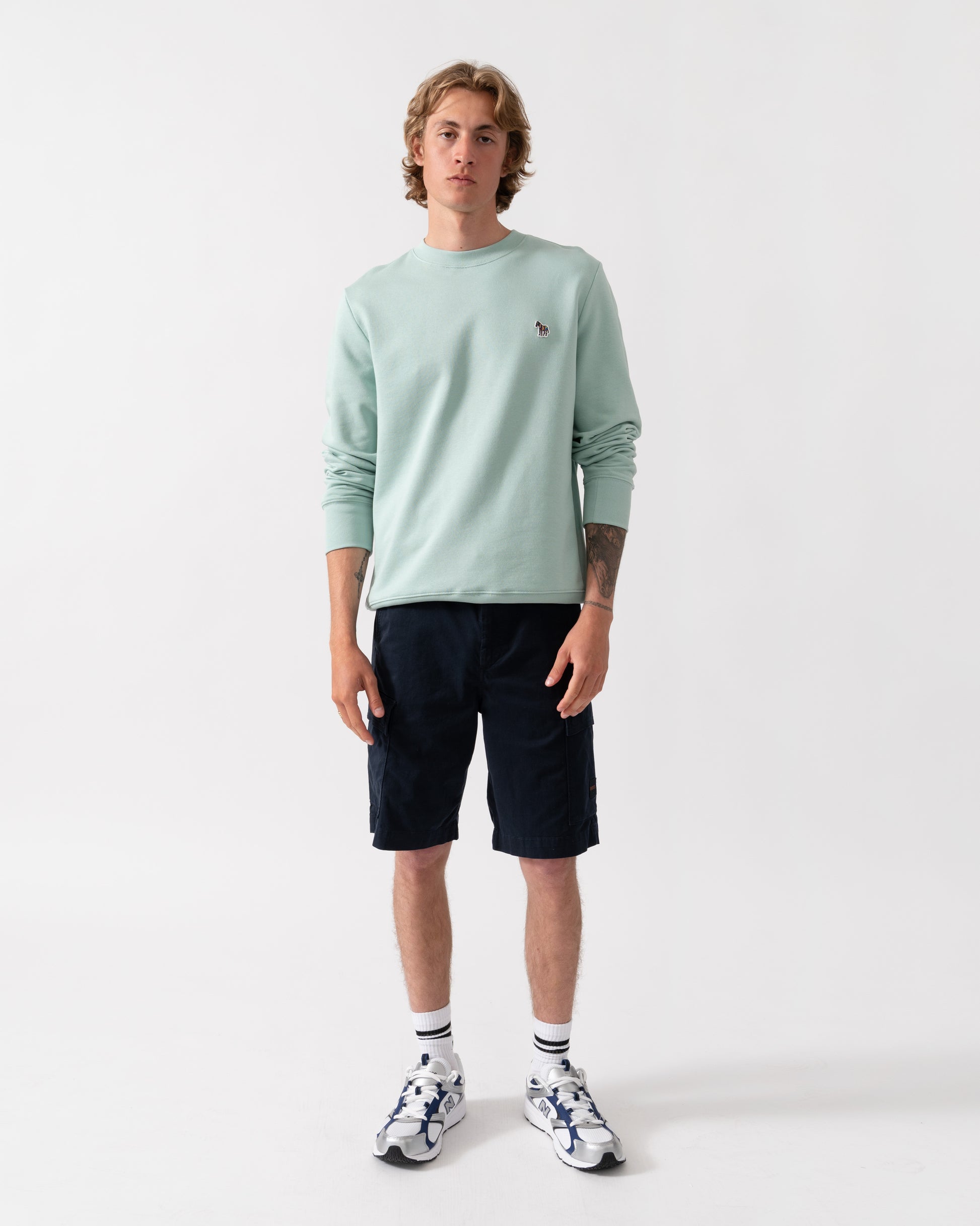PS Paul Smith Mens Regular Fit Zebra Logo Sweatshirt M2R-027RZ-W21116 - 30C Green