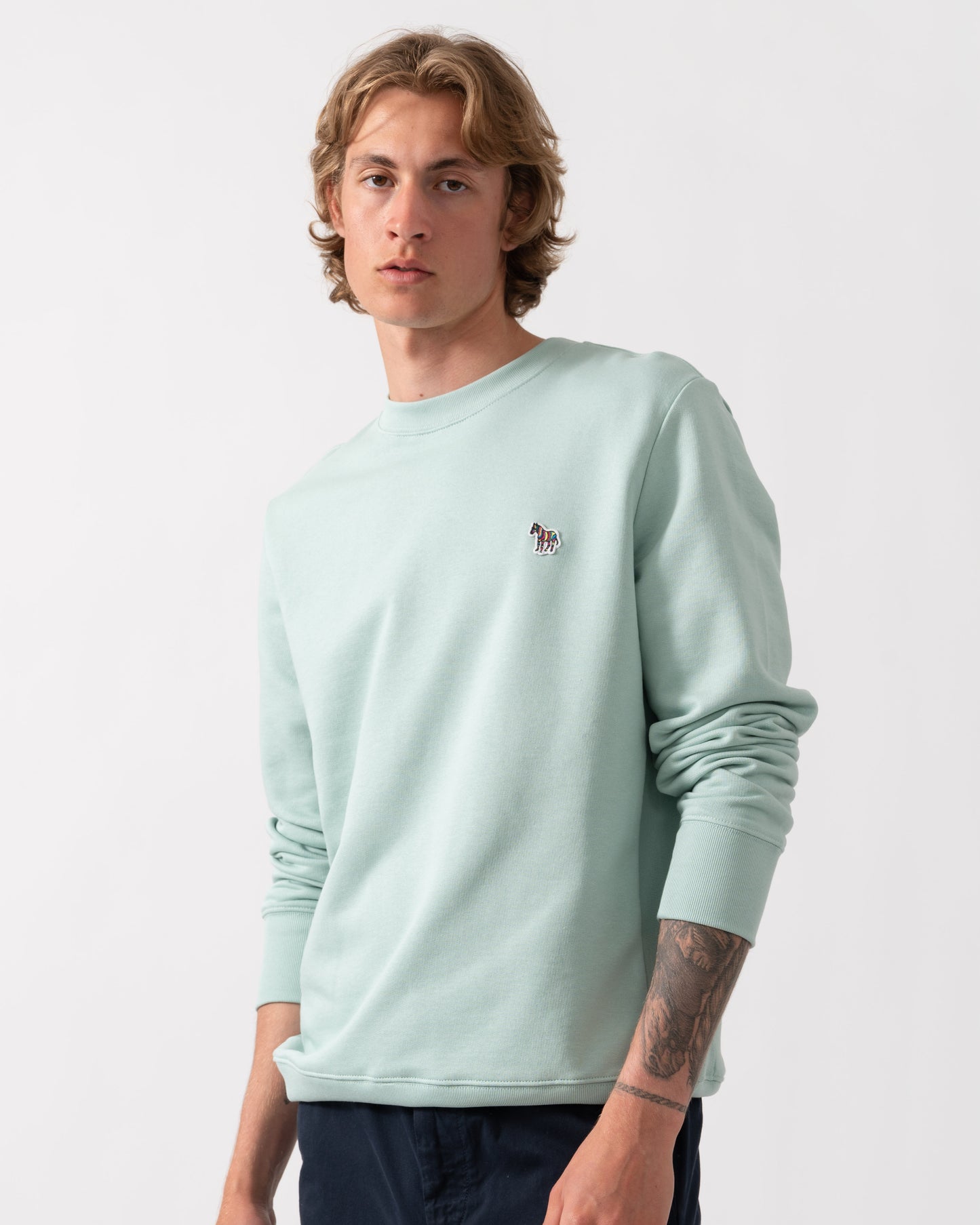PS Paul Smith Mens Regular Fit Zebra Logo Sweatshirt M2R-027RZ-W21116 - 30C Green