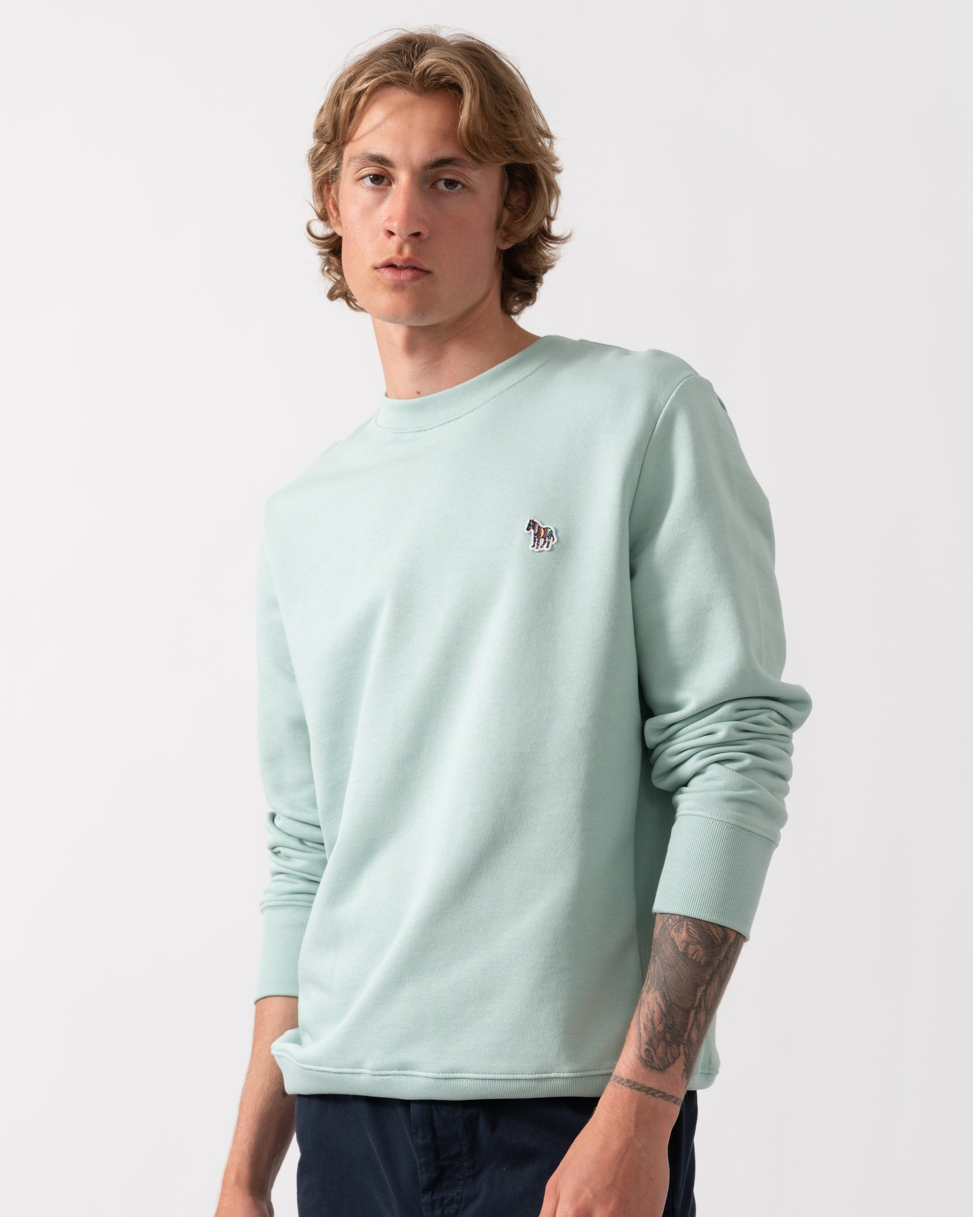 PS Paul Smith Mens Regular Fit Zebra Logo Sweatshirt M2R-027RZ-W21116 - 30C Green