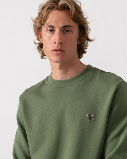 PS Paul Smith Mens Regular Fit Zebra Logo Sweatshirt M2R-027RZ-W21116 - 35D Green