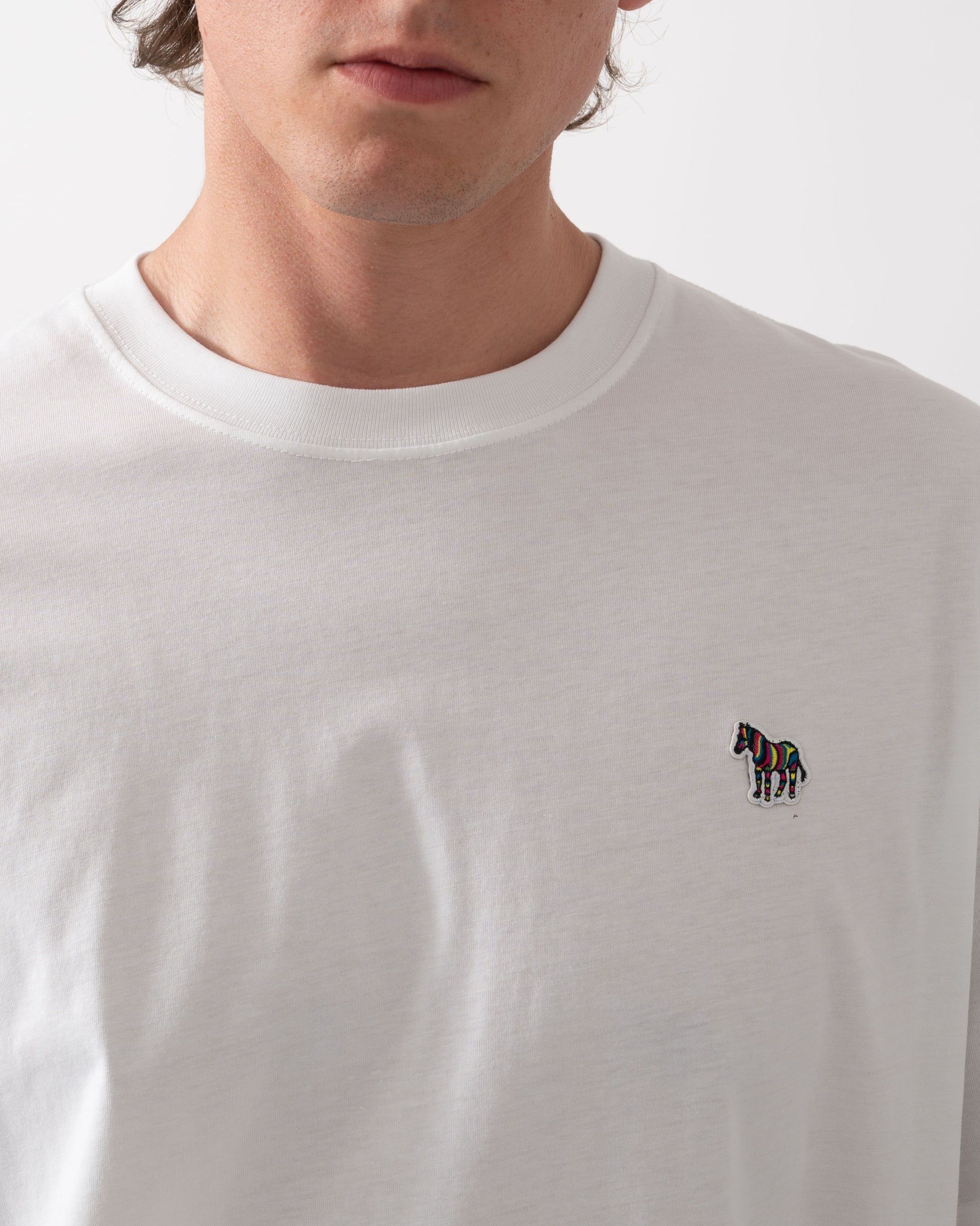aul Smith Mens Regular Fit Zebra Logo T-Shirt