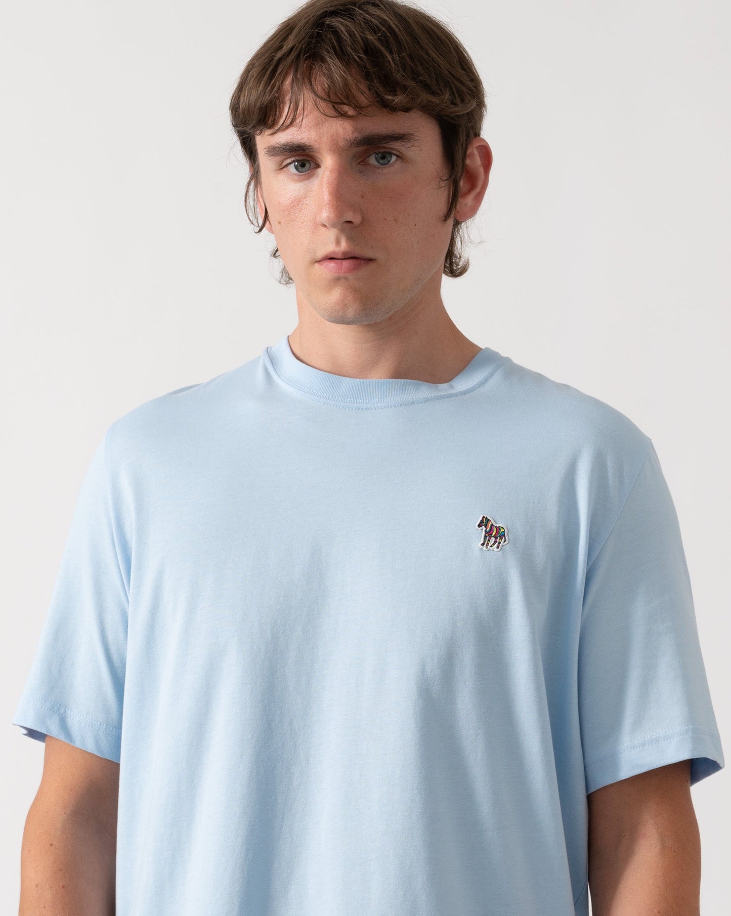 PS Paul Smith Mens Regular Fit Zebra Logo T-Shirt M2R-011R-WZEBRA - 41E Blue