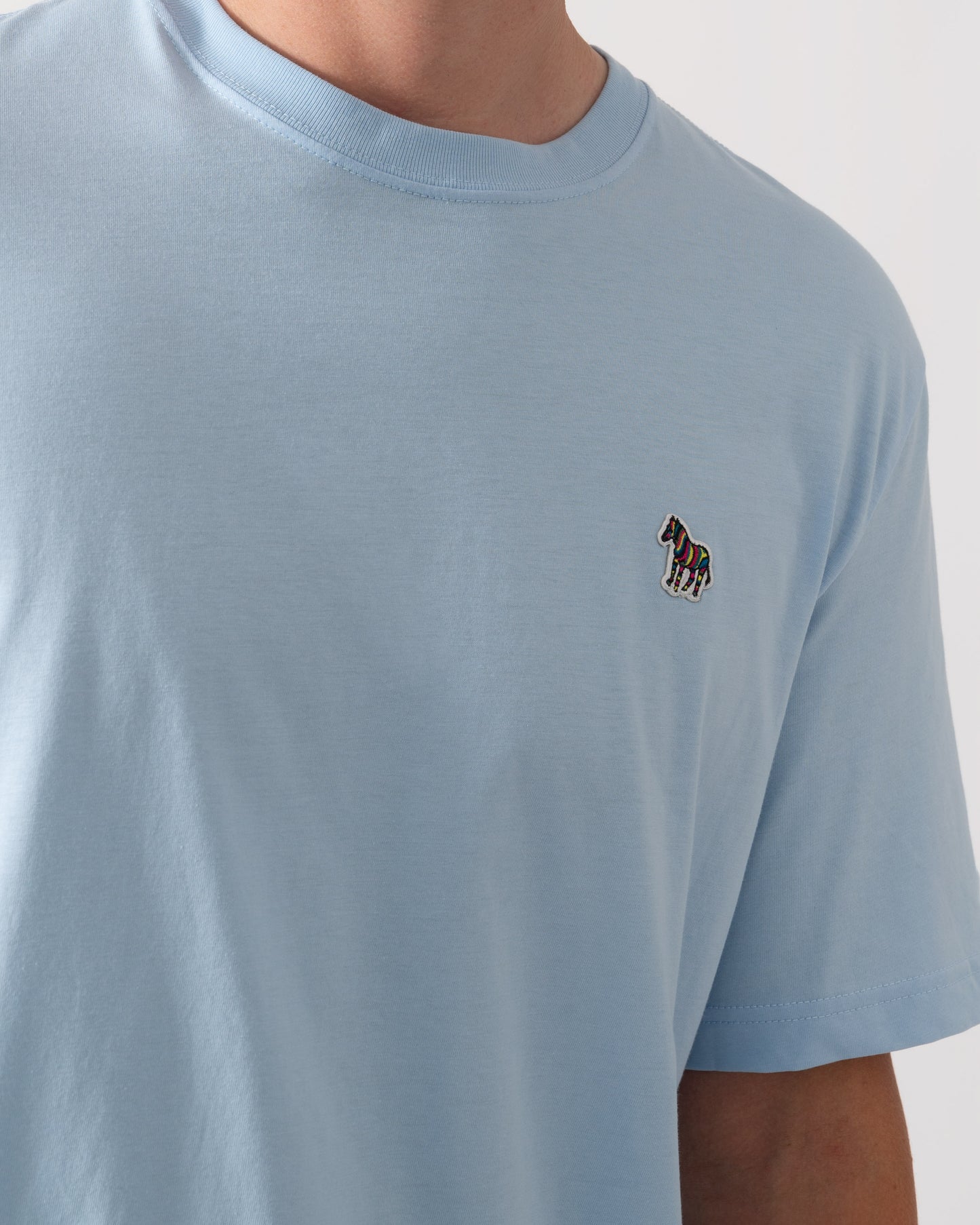 PS Paul Smith Mens Regular Fit Zebra Logo T-Shirt M2R-011R-WZEBRA - 41E Blue