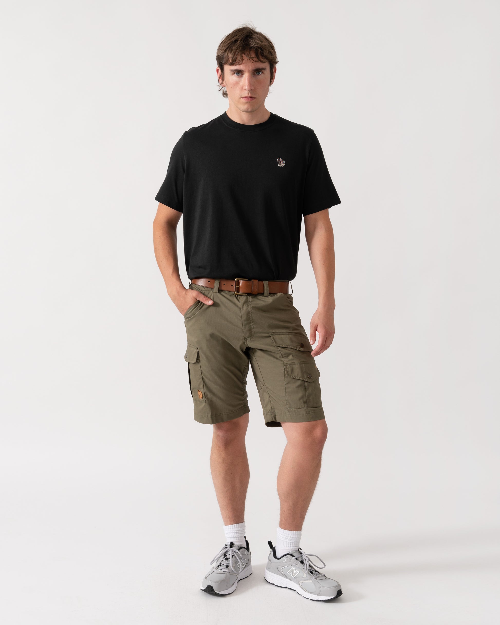 PS Paul Smith Mens Regular Fit Zebra Logo T-Shirt M2R-011R-WZEBRA - 79 Black