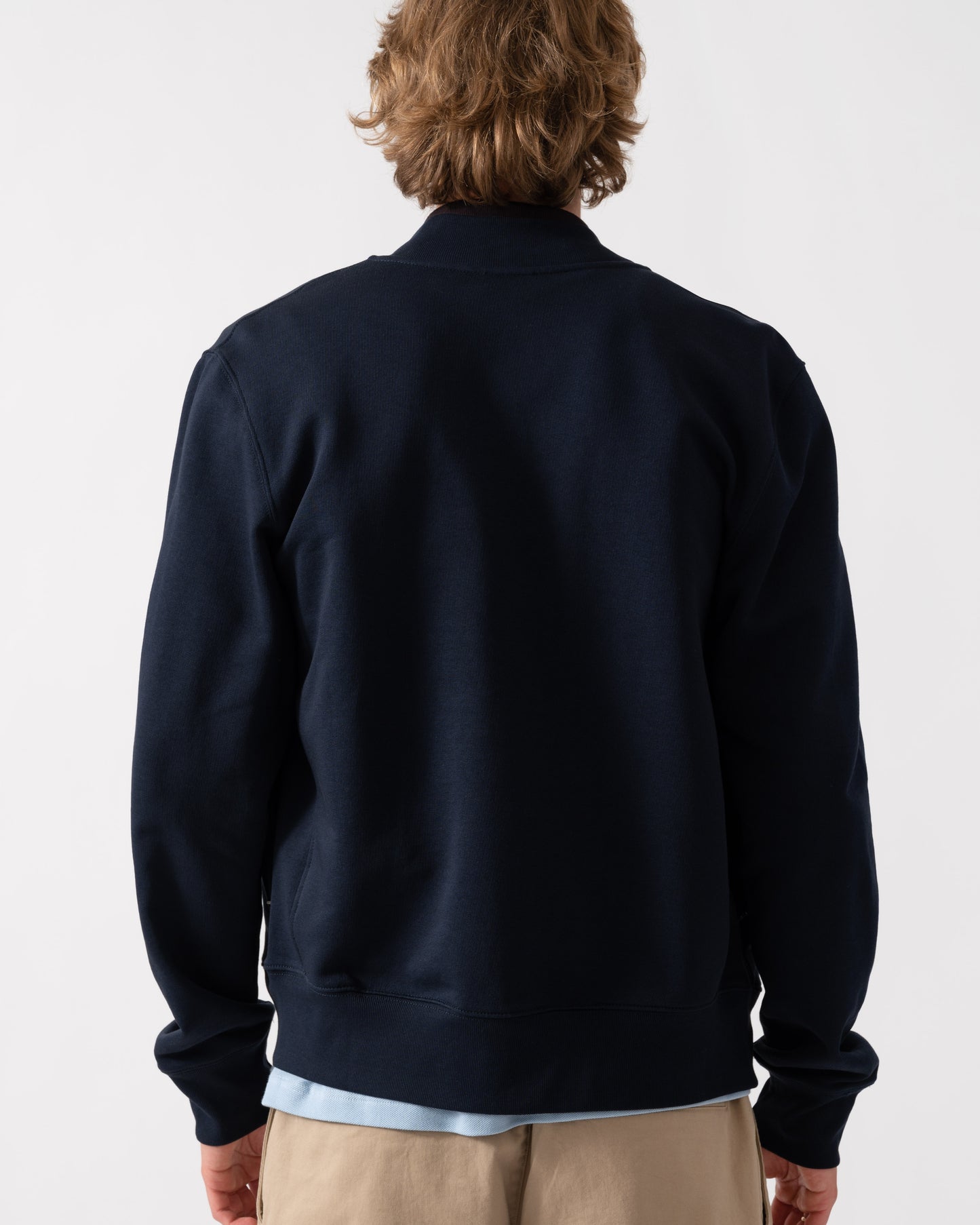 PS Paul Smith Mens Regular Fit Zebra Logo Zip Bomber Jacket - 49 Very Dark Navy