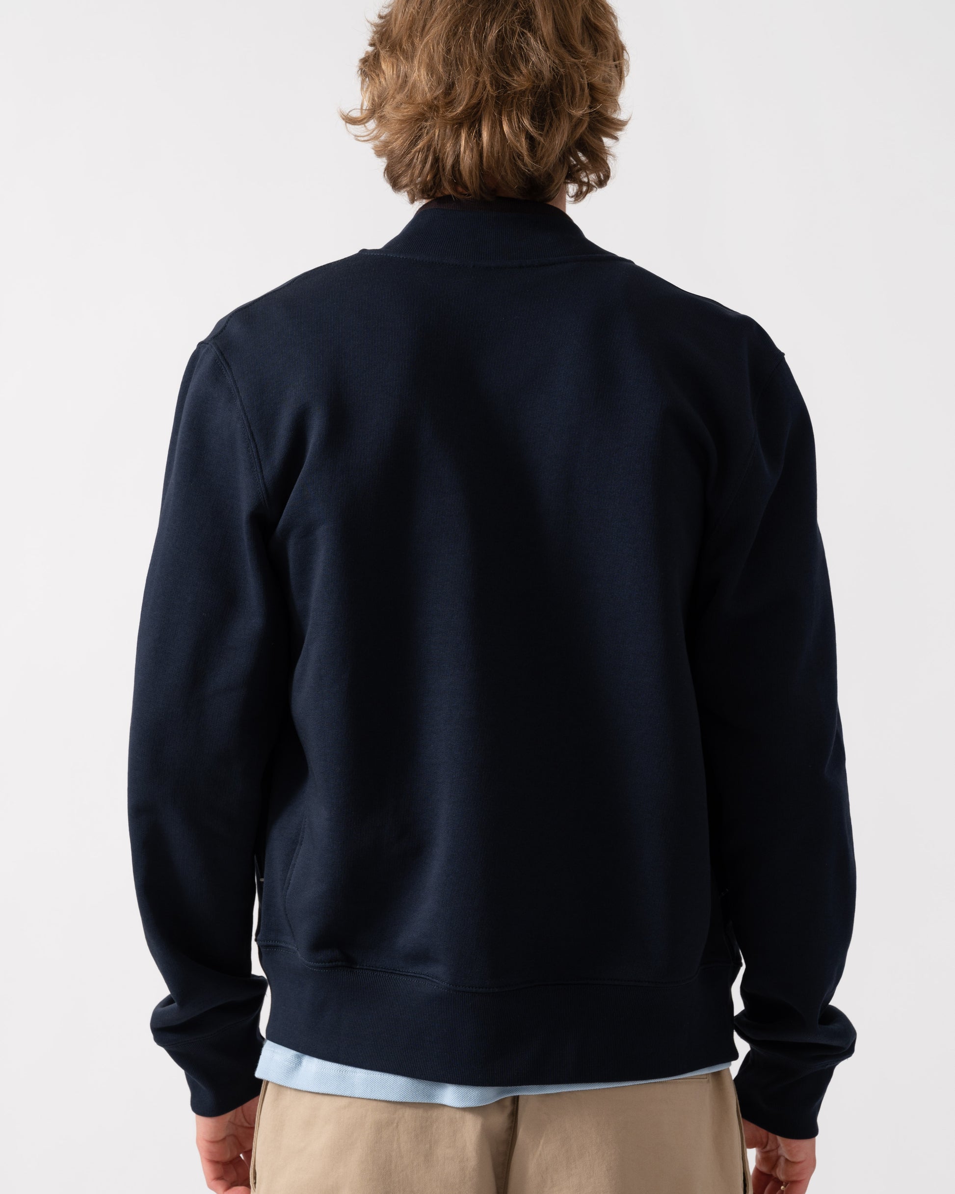 PS Paul Smith Mens Regular Fit Zebra Logo Zip Bomber Jacket - 49 Very Dark Navy
