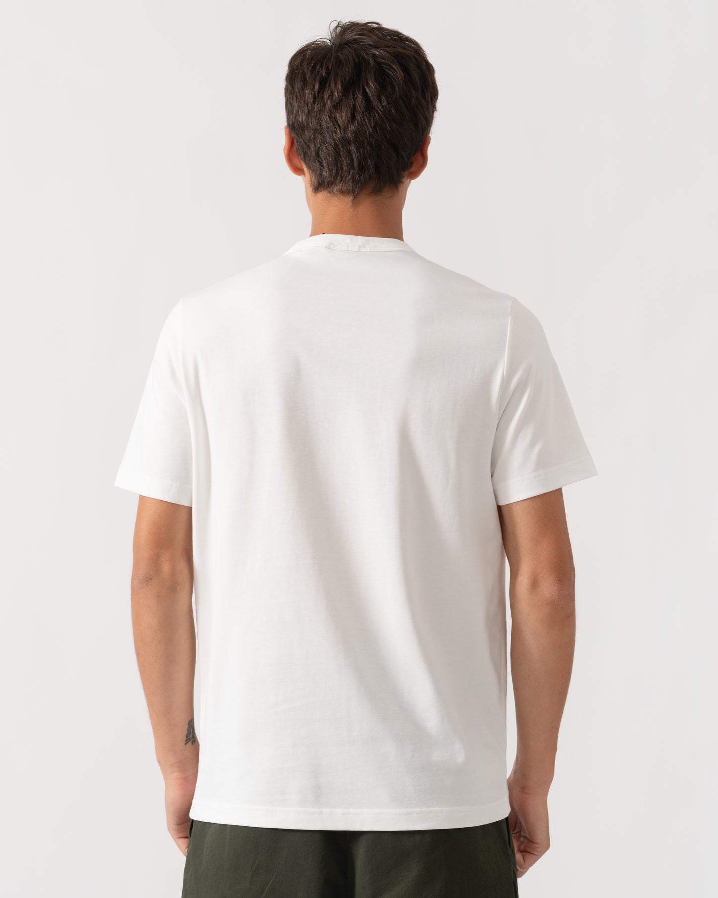 Back of PS Paul Smith Mens Smudge Graphic T-Shirt - 02 Off White