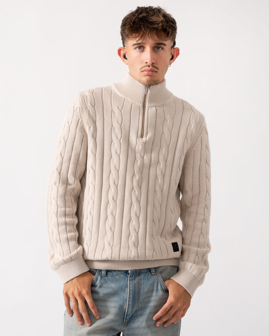 PS Paul Smith Mens Zip Neck Sweater - 02 Off White