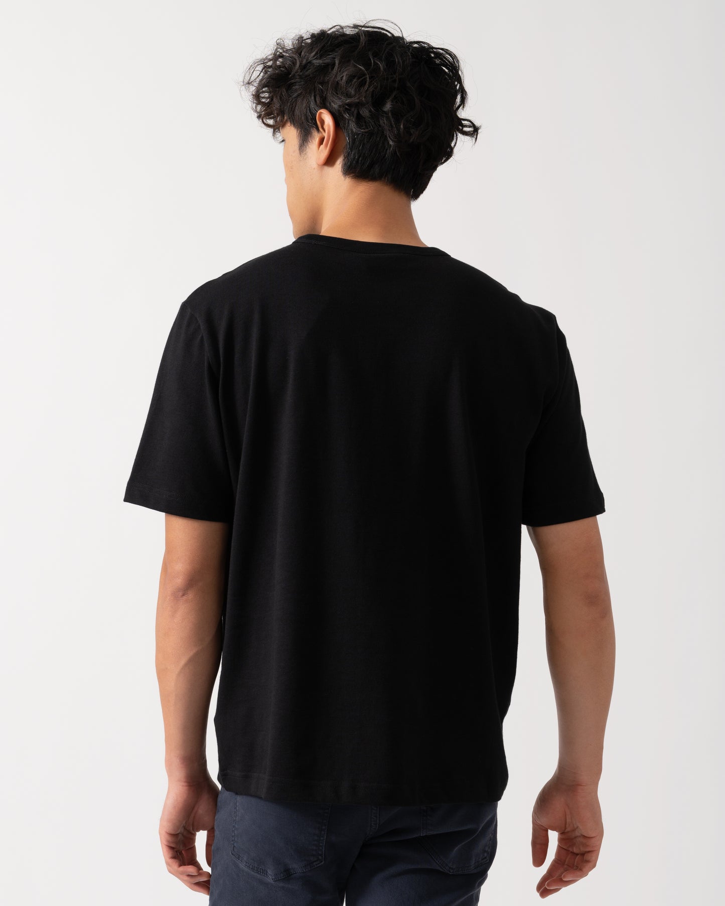 PS Paul Smith Mens Casual Fit Stripe Graphic T-Shirt - 79 Black