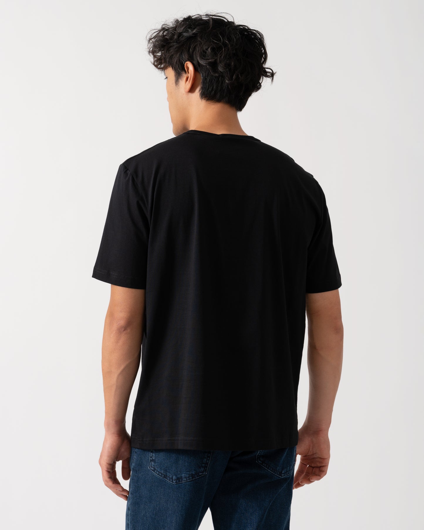PS Paul Smith Mens Casual Fit Multicolour Text T-Shirt - 79 Black
